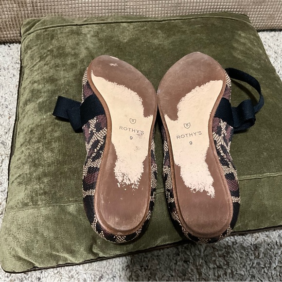 Rothy's Leopard Print Flats with Black Bow womens size 9 - Picture 10 of 10